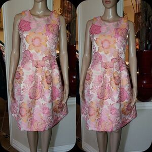 ALISON ANDREWS pastel Pink Floral Print Dress